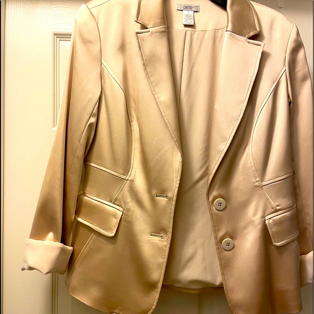 Cachet Blazer, Gold Sateen.